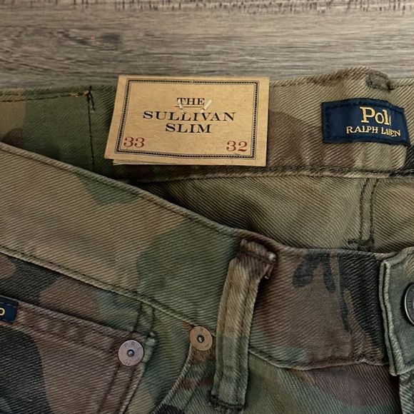 Polo Ralph Lauren Sullivan Mens Slim Camouflage denim Sz. 33x32 | 32x34 - Picture 3 of 4